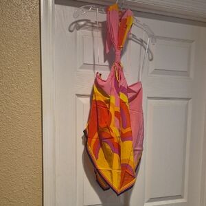 Trina Turk Colorful Hankerchief Halter Top
